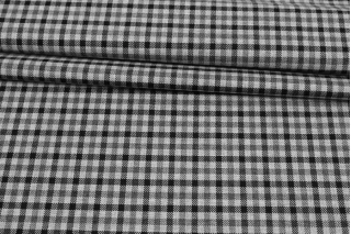 Костюмная поливискоза в клетку MAX MARA Чёрно-серая MM H64 F70 1102545