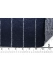 Трикотаж хлопковый с кашемиром и шёлком MAX MARA Тёмно-синий в белую полоску MM H41/4 X40 1102597