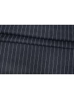 Трикотаж хлопковый MAX MARA Тёмный сине-серый в полоску и ёлочку MM H41/4 X40 1102599