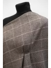 Костюмная фланель-стрейч шерстяная CERRUTI Гленчек бежево-коричневая BL H60/1 FF30 30102505