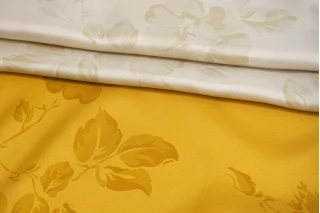 Шёлковый твил двусторонний MAX MARA Цветочный золотисто-горчичный MM H31 O60 30092553