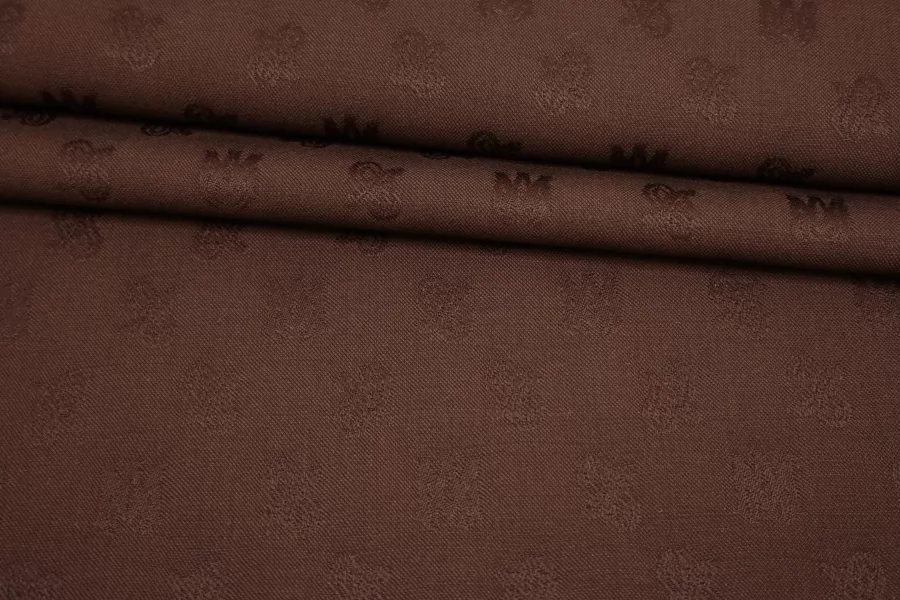 Жаккард шерстяной костюмный AMIRI Тёмно-коричневый BNC H59/2 HH40 21052521