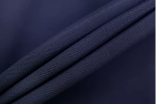 Крепдешин шёлк с ацетатом плательно-блузочный MAX MARA Тёмно-синий MM H30/1 O50 30092571