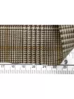 Твид костюмный лен с шерстью в клетку CERRUTI Коричнево-молочный  BL H60/2 FF10 4092506