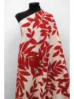Крепдешин шёлковый Max Mara Цветы красно-пудровые MM H31 N40 14042551