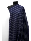 Поливискоза костюмно-плательная MAX MARA Тёмно-синяя в белую полоску MM H64 BB40  15042542