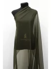 Шифон шелковый MAX MARA Зелёный хаки MM H28/2 O10 15042574
