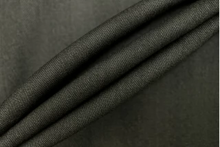 Костюмная шерсть дабл в ёлочку Тёмный зелёный хаки BRS H59/3 ii40 13082508