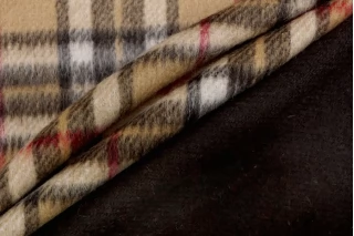 Пальтовая шерсть дабл двухслойная Burberry в клетку H55/1 EE50 18072528