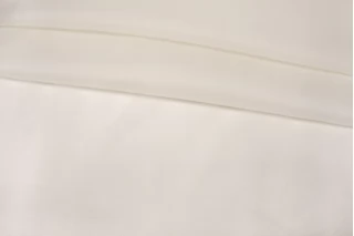 ОТРЕЗ 1,6 М Органза шелк с хлопком рогожка Молочная CVC (09) 11122455-1