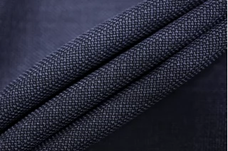 Рогожка шерстяная плательно-костюмная Тёмно-синяя BL Н59/5 GG30 30052569