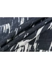 Вискоза с купрой плательно-блузочная Сине-белая абстракция BL H21/2 I20 3062506