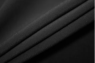 Крепдешин шёлк с ацетатом Чёрный CVC H30 O50 31052505