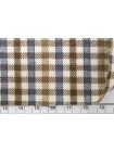 Фланель хлопковая рубашечная в клетку Бело-коричневая CMF Н12 B60 6062536
