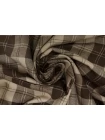 Фланель хлопковая рубашечная в клетку Бежево-коричневая CMF Н12 A00 6062538