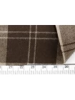Фланель хлопковая рубашечная в клетку Бежево-коричневая CMF Н12 A00 6062538