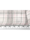 Фланель хлопковая рубашечная в клетку Серо-бело-розовая CMF Н12 B60 6062564