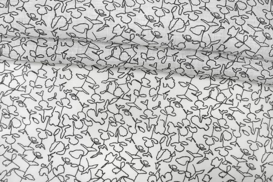 Лён рубашечно-плательный Чёрно-белый IDT H16 D00 20112512