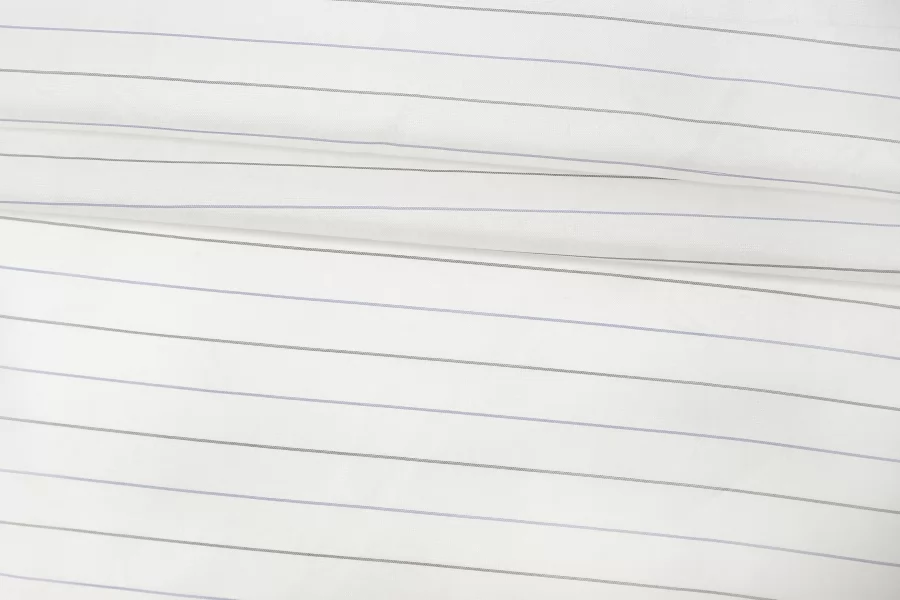 Подкладочная вискоза жаккардовая Бело-молочная в полоску IDT H50/1 U11 20112519