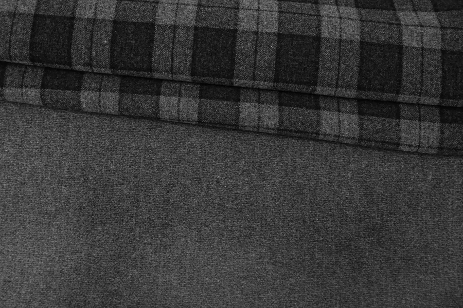 Двухслойная пальтово-костюмная шерсть Серая IDT H57 DD70 20112537