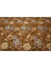 Жаккард гобелен хлопковый Цветы Желто-коричневый IDT H34/1 M60 20112539