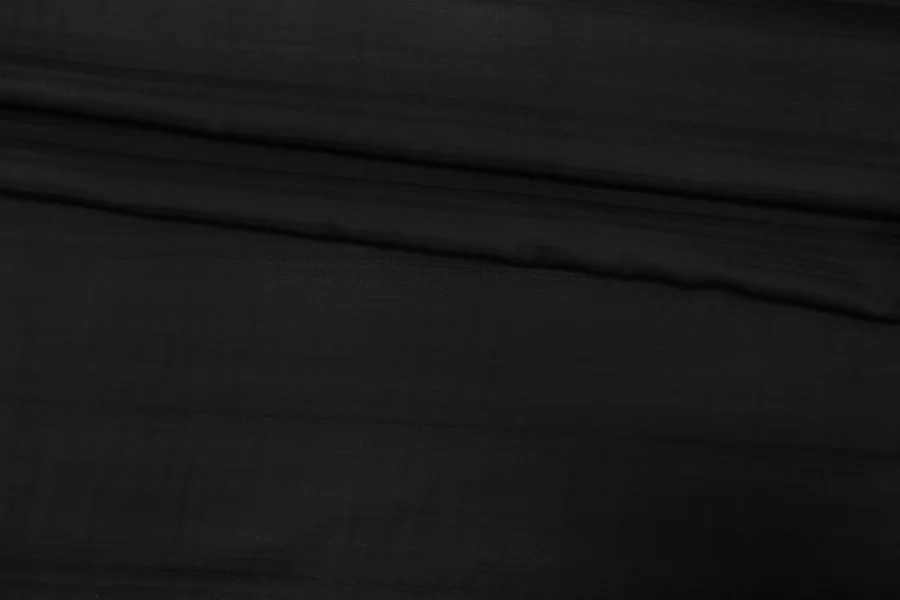 Плательная вискоза с хлопком фактурная Черный графит IDT H22/2 j66 20112545