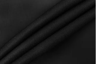 Костюмная шерсть на дублерине Чёрная IDT H59/6 HH50 20112551