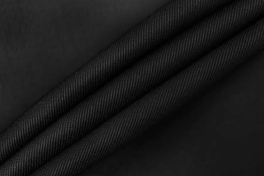 Костюмная шерсть на дублерине Чёрная IDT H59/6 HH50 20112551
