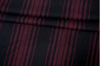 Костюмная шерсть в полоску Сине-бордовая IDT H60/1 FF60 20112553