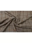 Костюмно-плательная шерсть Коричневая гусиная лапка и клетка IDT H60/2 FF30 20112575
