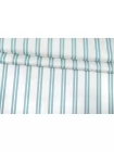 Плательно-рубашечный хлопок с тенселем Полоска бело-мятная H5 A30 15122502