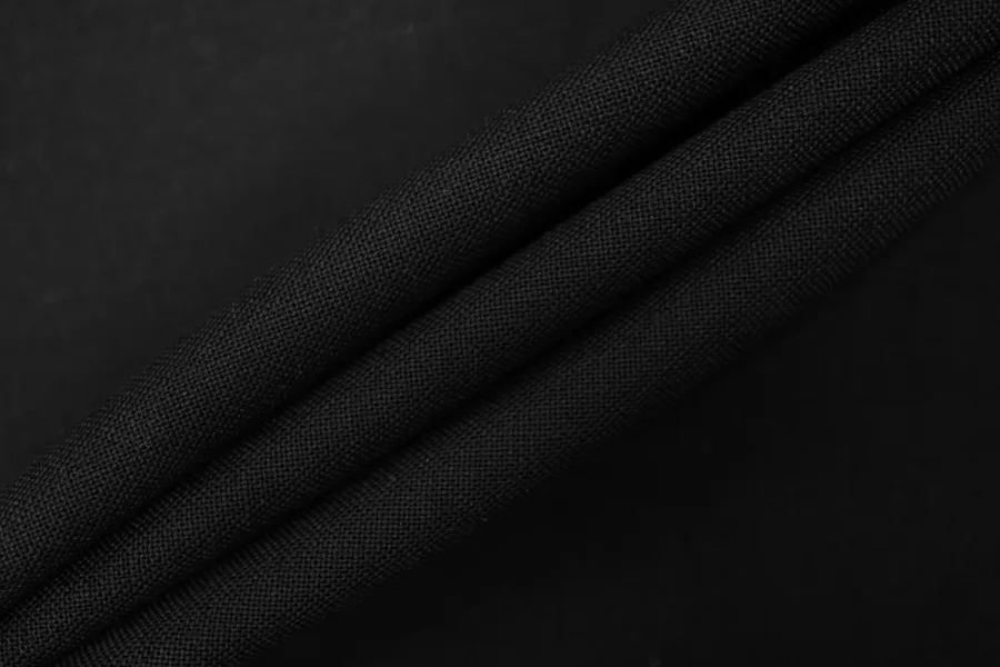 Костюмно-плательная шерсть-стрейч Чёрная FRM H59/6 GG30 17122506