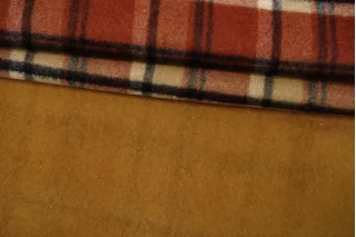 Пальтовая шерсть двусторонняя двухслойная дабл Клетка FRM H56 EE50 17122507