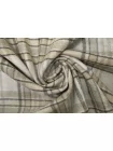 Пальтово-костюмная шерсть двухслойная дабл Серо-бежевая клетка FRM H56 CC40 17122509