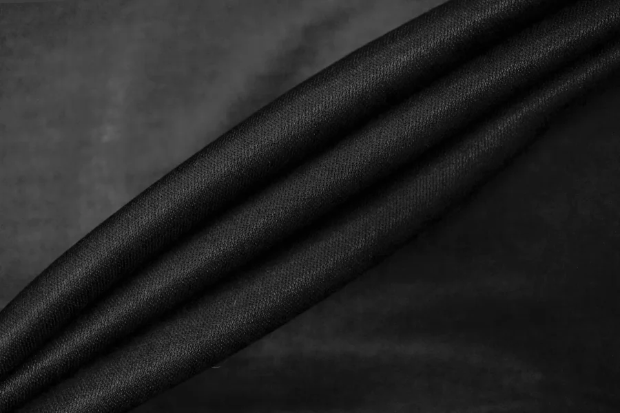 Хлопок с шелком сатиновый плательно-блузочный Чёрный BRS H4/8 O20 17122523