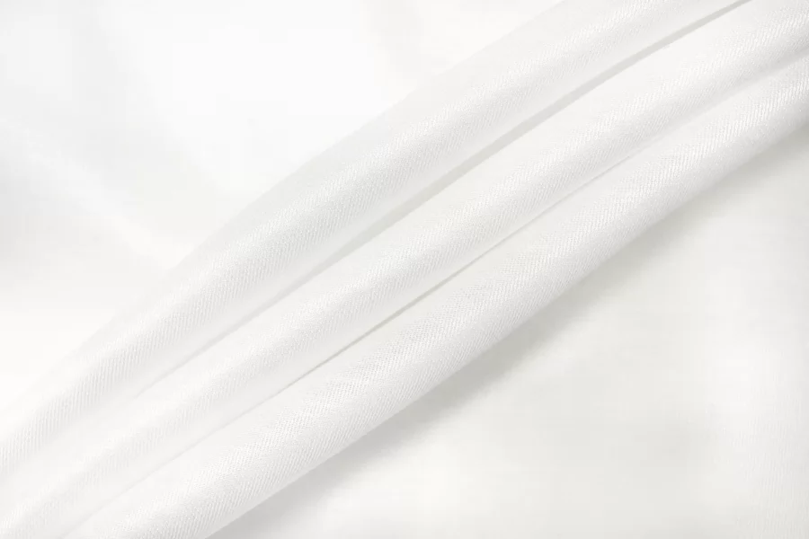 Хлопок с шелком сатиновый плательно-блузочный Белый BRS H4/1 O20 17122525