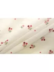 Лён на капроне рубашечно-плательный Цветочки на бело-бежевом CVC Н16 G10 19112501