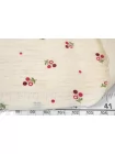 Лён на капроне рубашечно-плательный Цветочки на бело-бежевом CVC Н16 G10 19112501