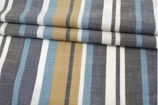 Рубашечный хлопок со льном в полоску  CVC H16/3 G20 19112519