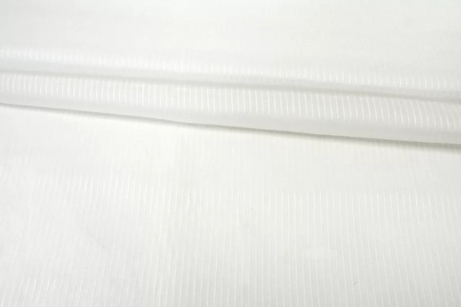 Хлопок со льном рубашечно-плательный в полоску Белый CVC H2/2 F30 19112539