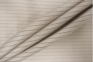 Подкладочная вискоза в полоску Серо-бежевая CVC H50\2 U30 19112561