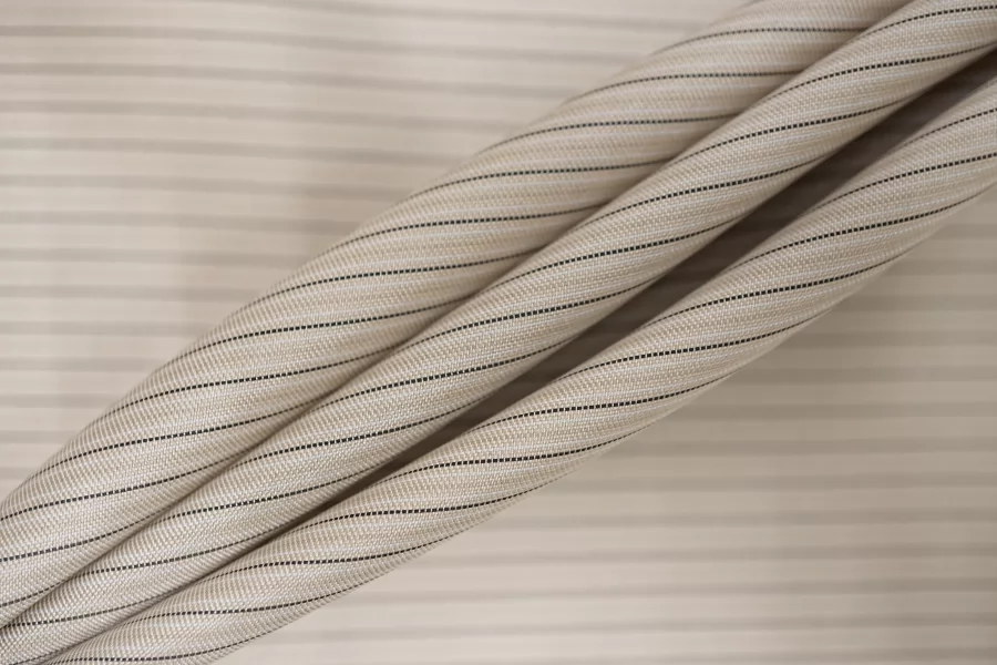 Подкладочная вискоза в полоску Серо-бежевая CVC H50\2 U30 19112561