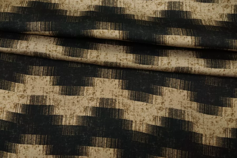 Атлас-стрейч вискозный плательно-блузочный Абстрактный зигзаг IDT H21/9 i10 20112501