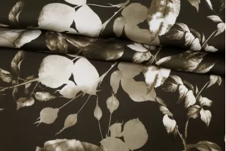 Атласная вискоза плательная Цветы IDT H21/9 i10 20112506