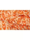 Атлас-стрейч вискозный плательно-блузочный Бежево-оранжевый IDT H21/9 i10 20112507