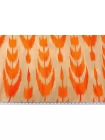 Атлас-стрейч вискозный плательно-блузочный Бежево-оранжевый IDT H21/9 i10 20112507