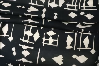 Батист хлопковый Абстракция на черном IDT H2/2 A33 20112509