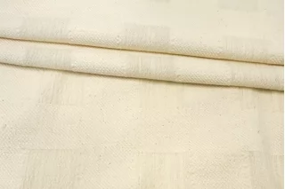 Твид-шанель костюмный хлопковый "под джинсу" Молочный IDT H68/3 L30 20112544