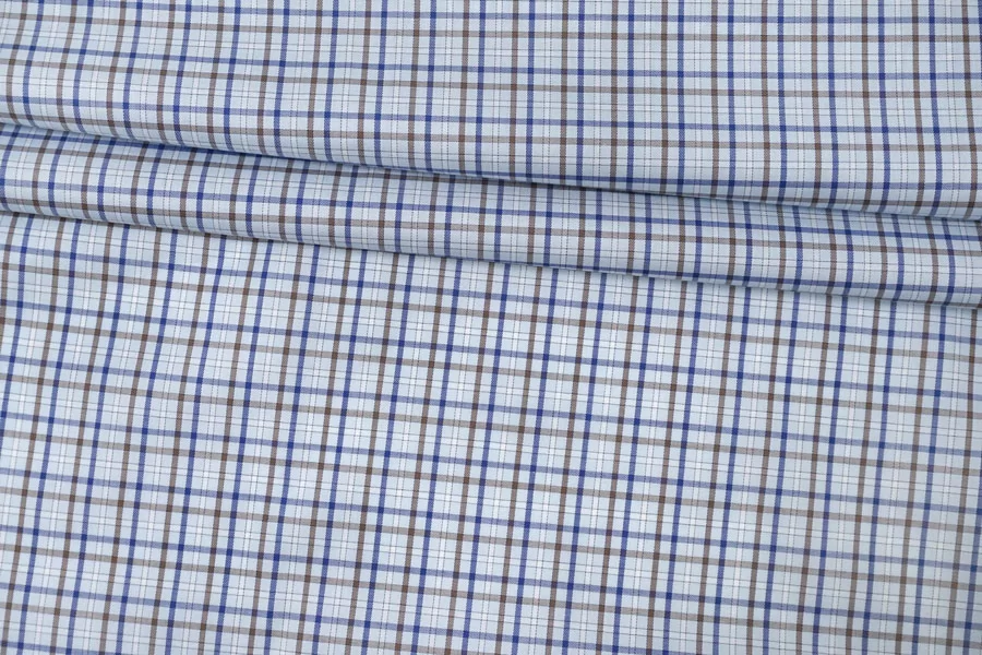 Рубашечный хлопок Голубой в клетку IDT H6 B50 20112568