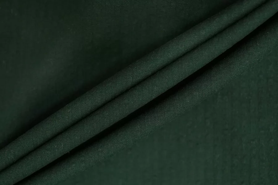 Сирсакер хлопковый рубашечно-плательный Темно-зеленый IDT Н7 B10 20112579